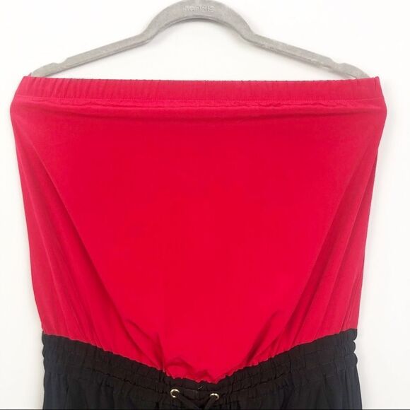 EXPRESS | Strapless Jumpsuit Red Black New Small - Picture 2 of 5